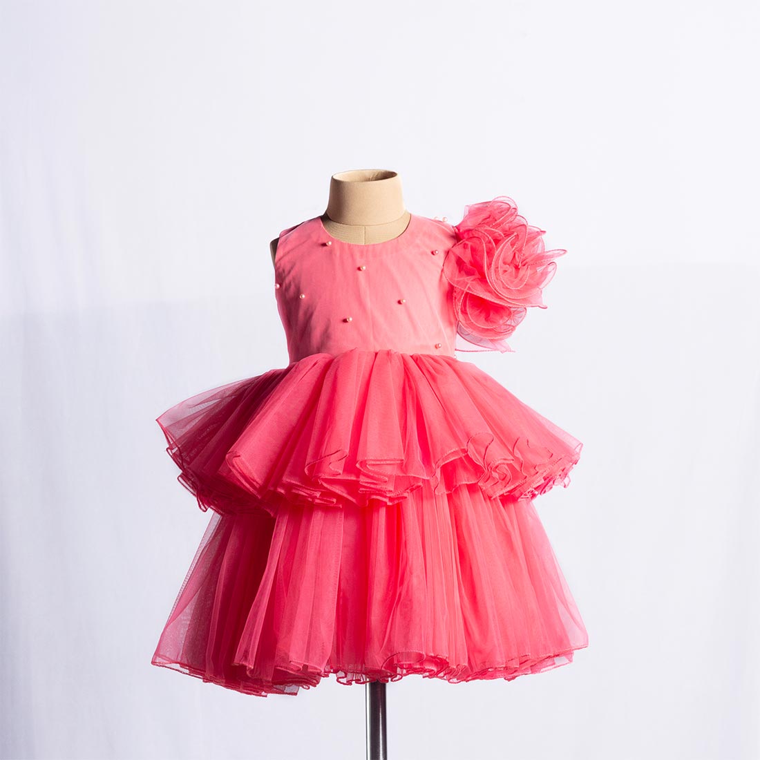 Nude Pink Pearls Dress